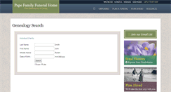 Desktop Screenshot of papemortuary.com