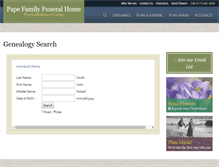 Tablet Screenshot of papemortuary.com